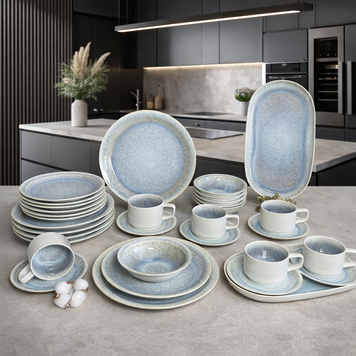 Изысканный керамический столовый сервиз Royal Grace RG 345 на 32 предмета для 6 персон.
