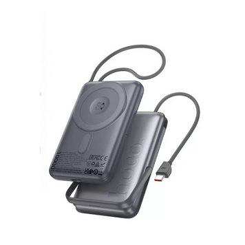 Повербанк Hoco Q43 MagSafe 10000 mAh з бездротовою зарядкою PD20W компактний,Metal Gray