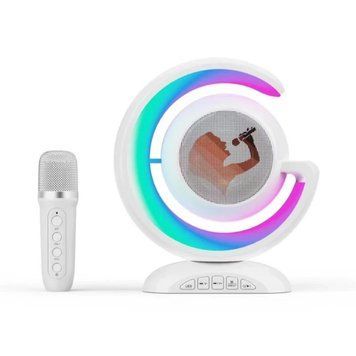 Настольная лампа Ночник с беспроводной Bluetooth колонкой Lightshow с 1 микрофоном YS-110 Белый
