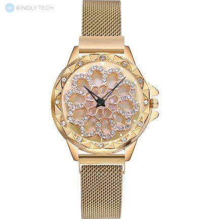Жіночі подарункові годинники Rotation Watch Золоті