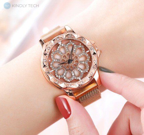 Женские подарочные часы Rotation Watch Золотые