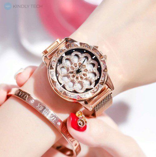 Женские подарочные часы Rotation Watch Золотые