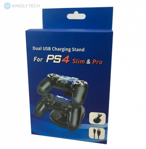 Зарядна підставка док-станція для PS4 UKC World Game Charging Stand для двох джойстиків