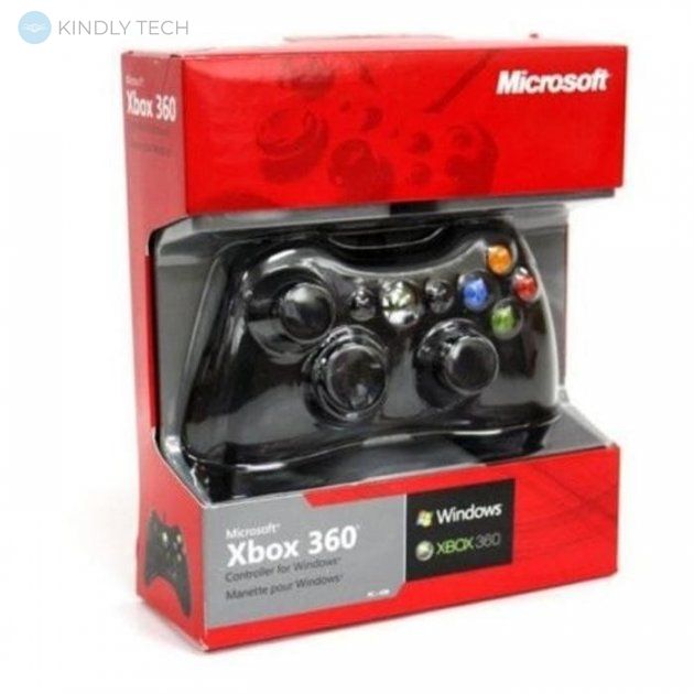Проводной контроллер Xbox 360 джойстик-геймпад, Черный