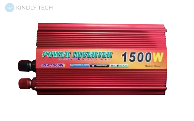 Преобразователь Автомобильный инвертор 1500W 12V UN-3056 (work 930W)