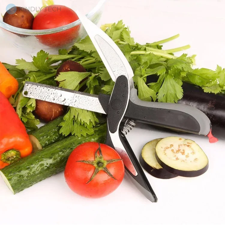 Розумний кухонний ніж-ножиці 3 в 1 Clever Cutter