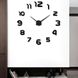 Великий настінний годинник DIY Clock 55, Чорний