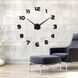 Великий настінний годинник DIY Clock 55, Чорний