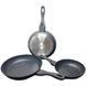 Набір сковорідок із кришками з мармуровим покриттям Top Kitchen TK00093, Black