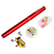Складна міні вудка 97 см Fishing Rod In Pen Case Red