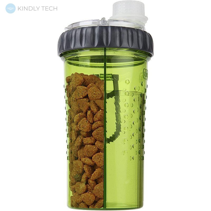Пляшка подвійна для води, корму або ласощів H-DuO в асортименті