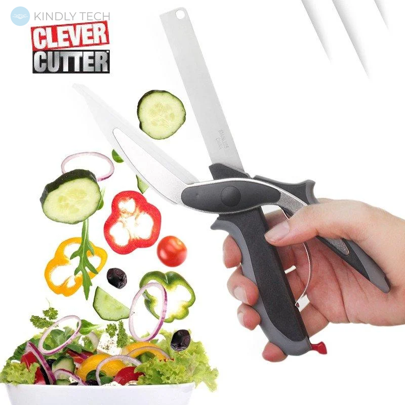 Умный кухонный нож-ножницы 3 в 1 Clever Cutter
