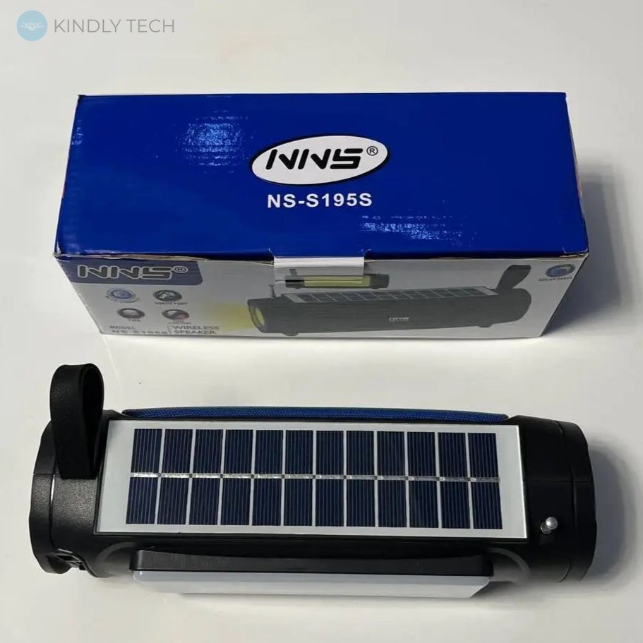 Колонка портативная фонарь NNS S195S радио приемник на Солнечной батарее