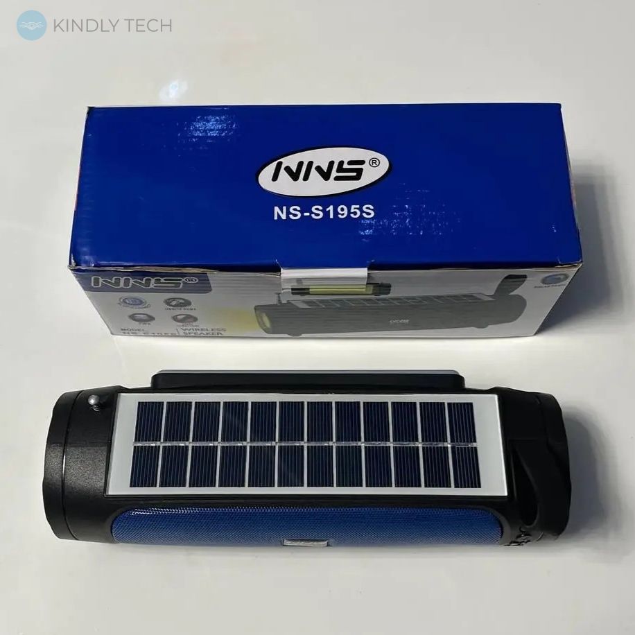 Колонка портативна ліхтар NNS S195S радіо приймач на сонячній батареї