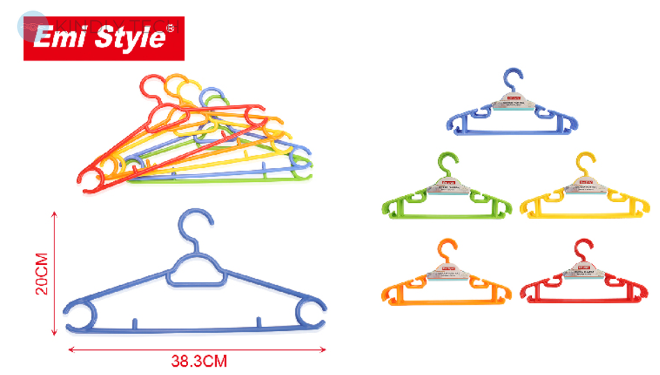Набор плечиков Emi Style 38.3х20см пластик в ассортименте