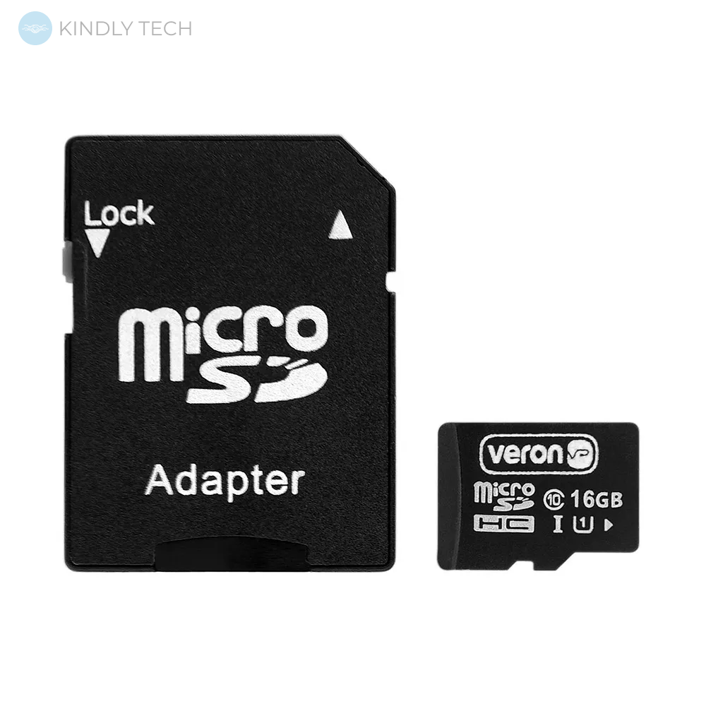 Карта пам'яті Memory Card 16GB — Veron microSDHC (UHS-1) class 10 with adapter