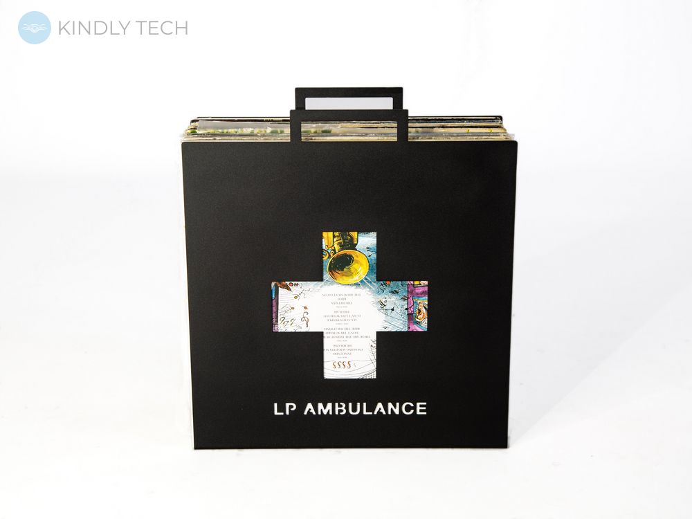 Металевий контейнер – стійка для платівок «LP Ambulance», Чорний