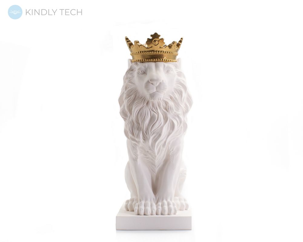 Бюст Льва с короною (белый), Белый