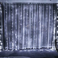 Гірлянда-водоспад (Curtain-Lights) Itrains 360W-3 внутрішня провід прозора 3х2м, Білий