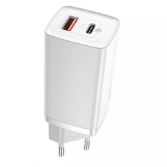 Мережевий зарядний пристрій 65W | GaN2 | 1U | 1C - Baseus (CCGAN2L-B) Lite Quick Charger - White