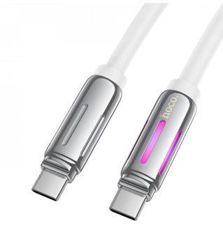 Кабель Silicone Cable USB C to C 60W (1m) &mdash; Hoco U136 &mdash; White