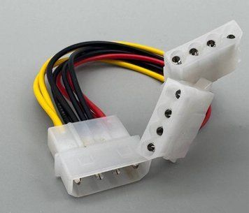 Кабель ATX 4-pin на 2*4-pin