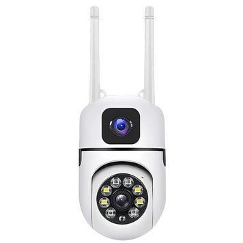 Уличная поворотная камера видеонаблюдения Dual Lens E10 Wi-Fi два объектива, 8 Мп