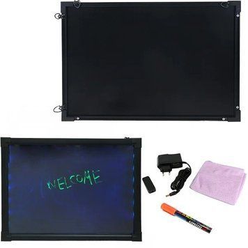 Светодиодная led доска для рисования FLUORECENT BOARD 50*70 cм c фломастером и салфеткой