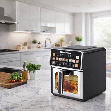 Сучасна аерофритюрниця Hoffmans HM-796 2200W, 8 л, сенсорна, 12 програм, з антипригарною чашею