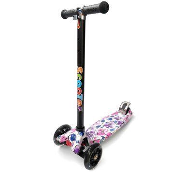 Дитячий самокат Scooter 072S, Квітки