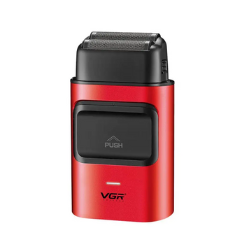 Електробритва шейвер VGR V-307 з подвійним лезом та титановими сітками 9000 RPM,Червона