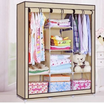 Складной тканевый шкаф Storage Wardrobe 88130 Бежевый