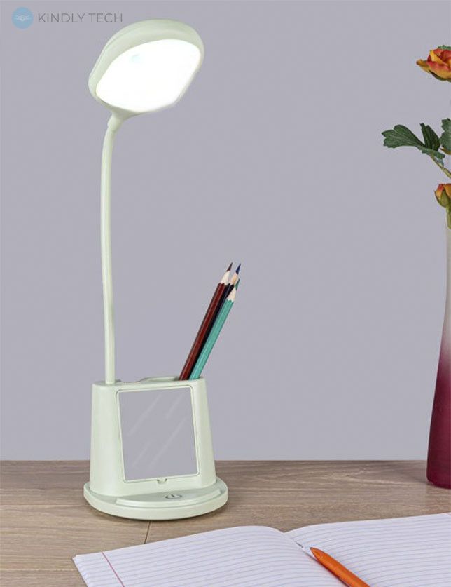 Настольная светодиодная лампа с зеркалом YW9070 подставка для телефона и USB выходом