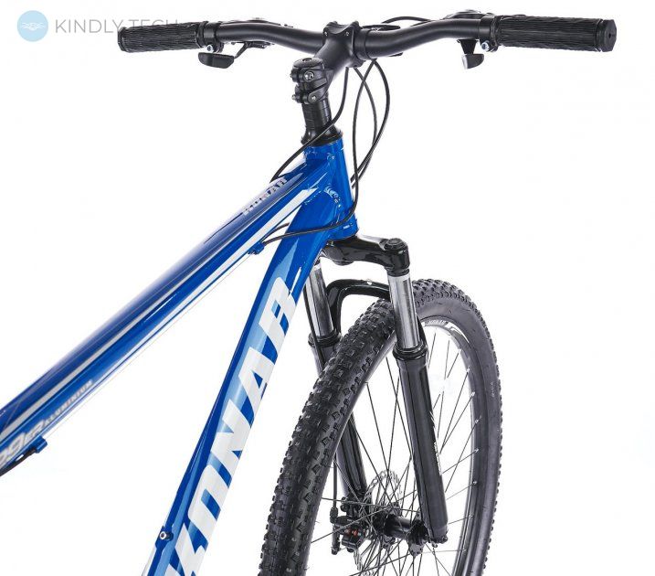 Велосипед гірський з алюмінієвою рамою KonarKA-29″18# 21S передні амортизатори, Синій/білий