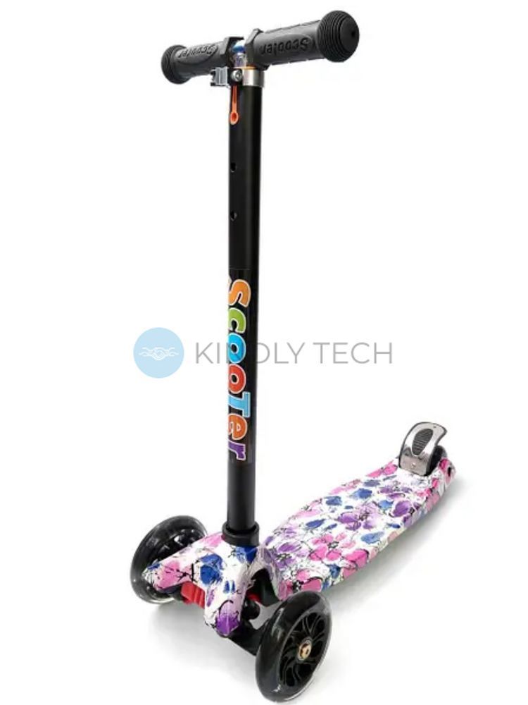 Дитячий самокат Scooter 072S, Квітки