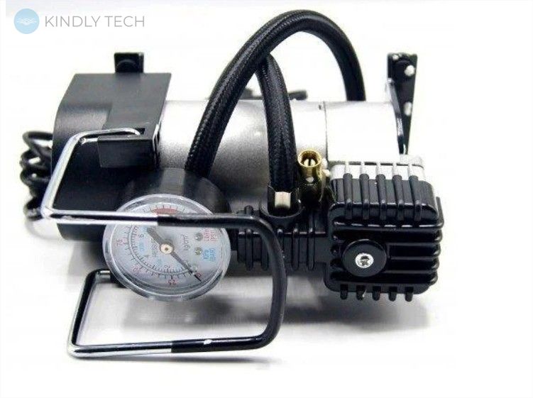Портативный автомобильный компрессор с манометром AIR COMPRESSOR SINGLE BAR GAS PUMP