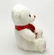 Мягкая игрушка плюшевый Мишка бежевого цвета, длиной 40 см, с шарфом и пайетками