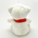 М'яка іграшка плюшевий Ведмедик бежевого кольору, довжиною 40 см, з серцем і паєтками