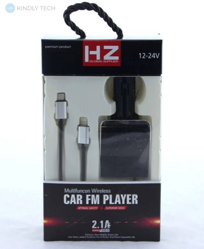 Автомобільний FM модулятор H22BT від прикурювача з USB портом