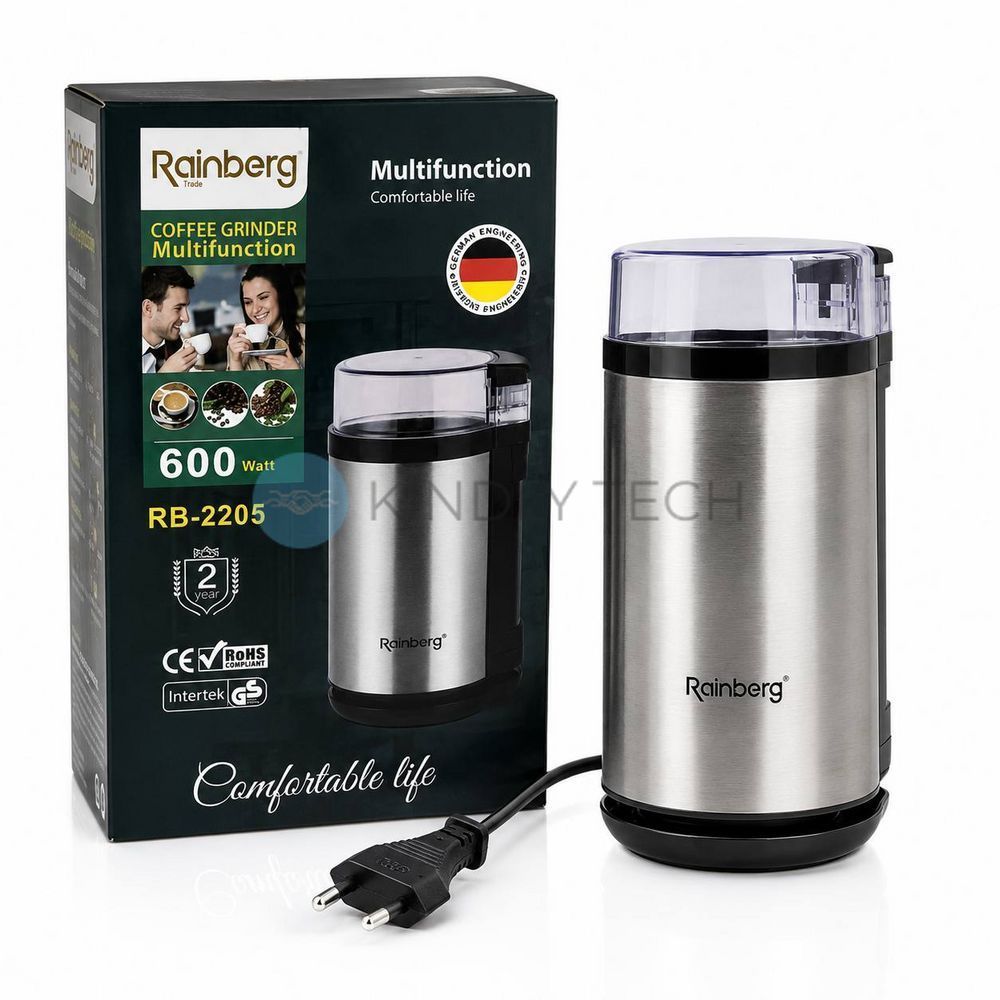 Електрична кавомолка Rainberg RB‑2205, 600 Вт