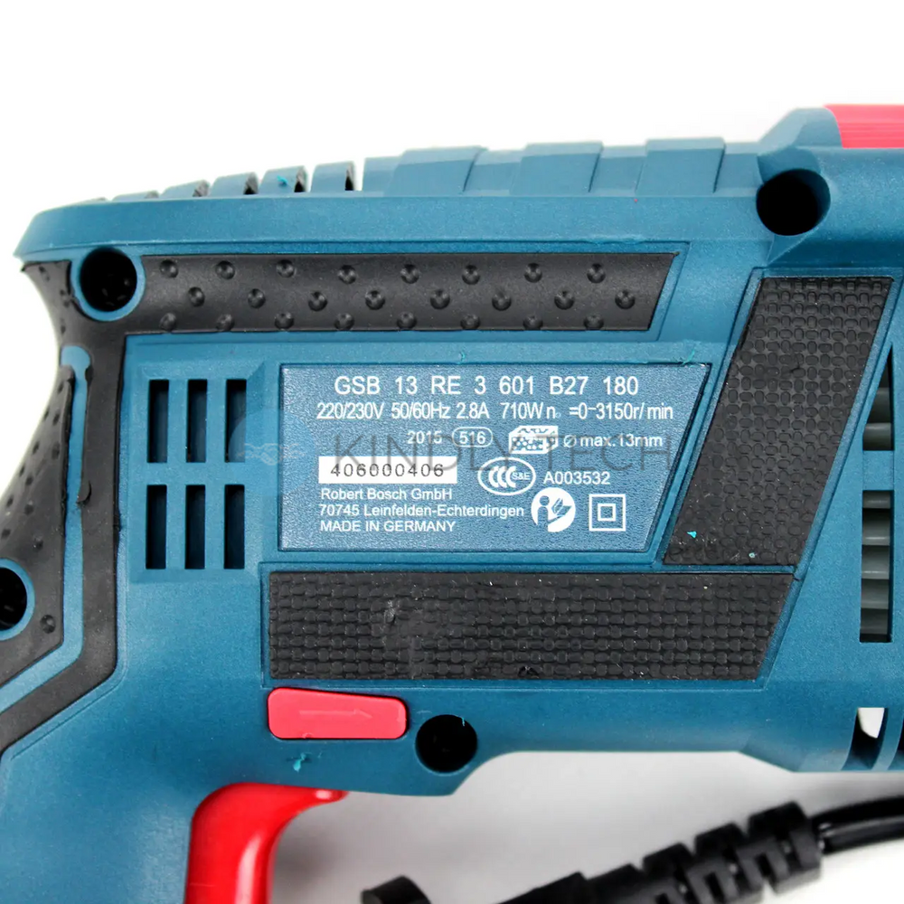 Ударная дрель Bosch GSB 13 RE (710 Вт, 0-3150 об./мин.) с набором сверл, бит, камней