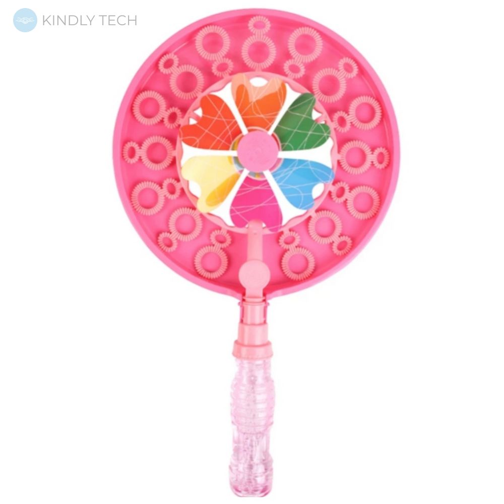 Мыльная игра, машина для производства мыльных пузырьков с ветряной мельницей, Pink
