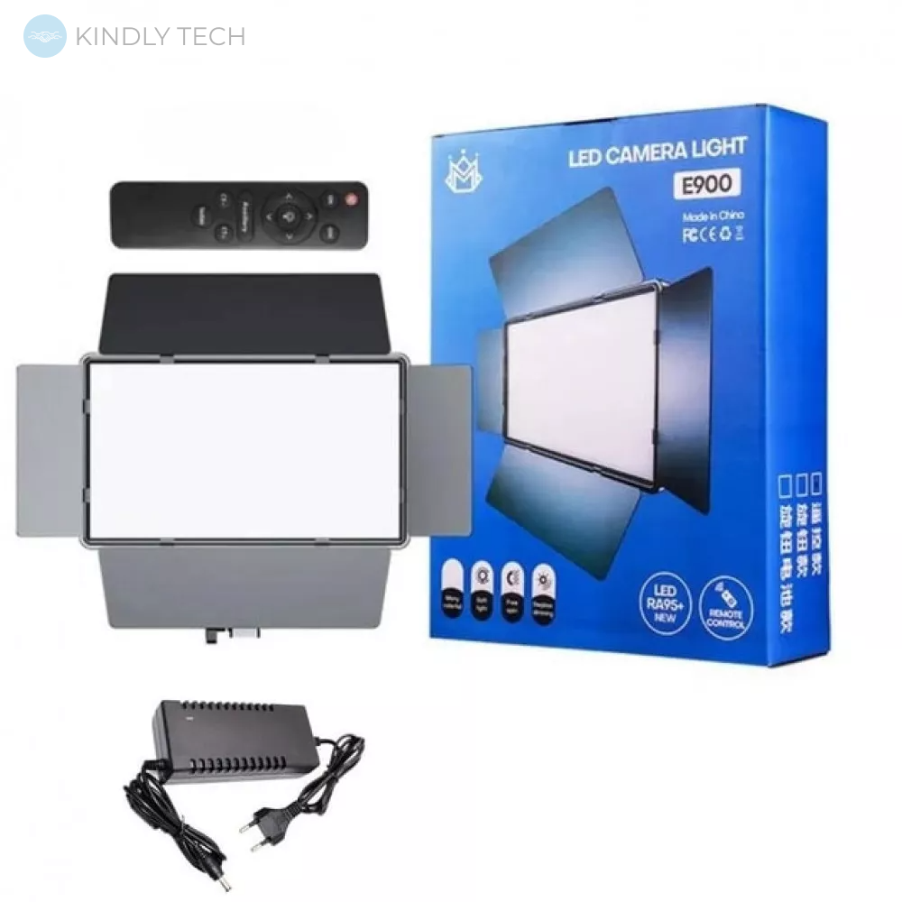 Лампа відеосвітло з пультом LED, 30x17 см, E900