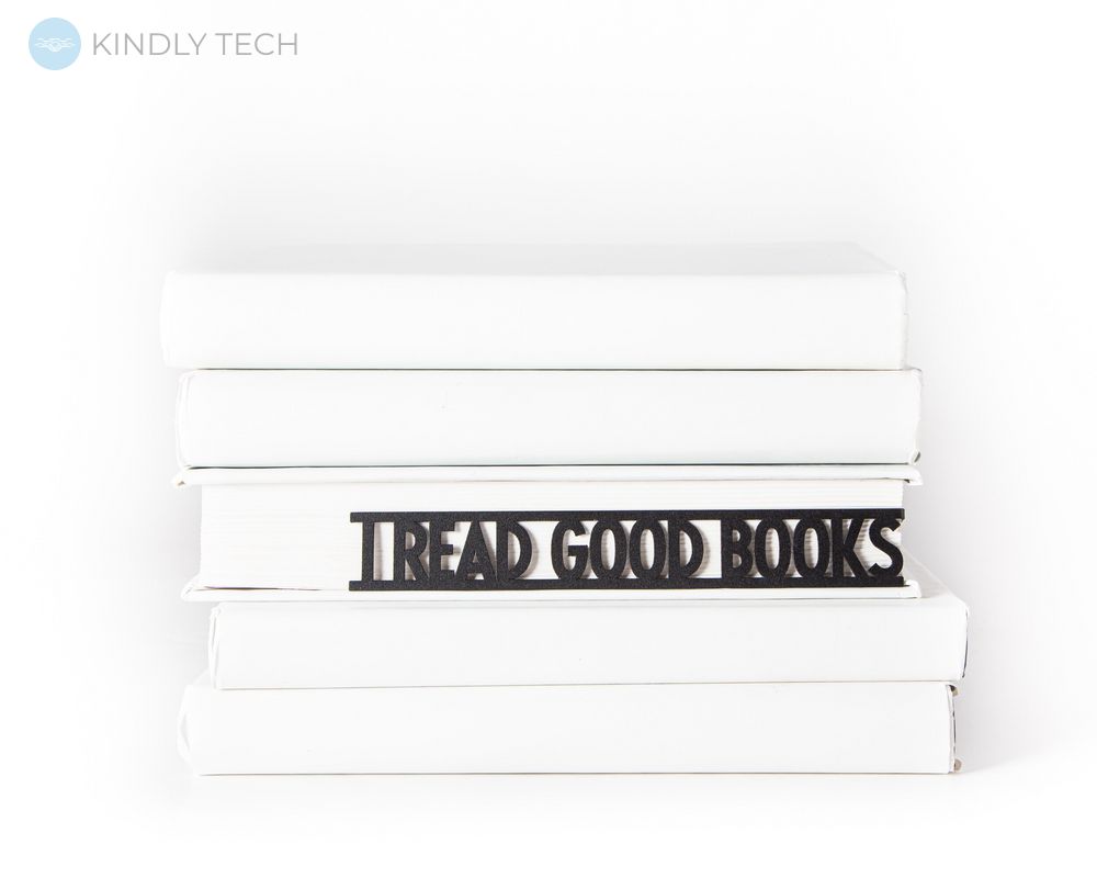 Закладка для книг «I read good books», Чорний
