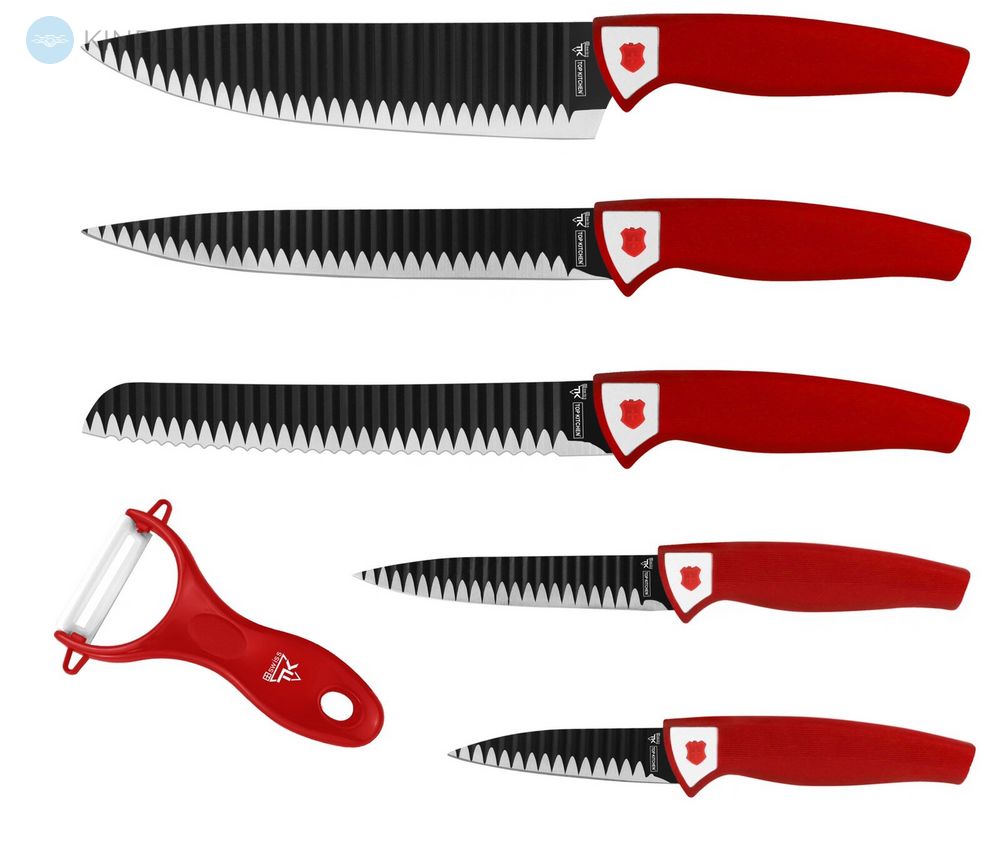 Высококачественный набор кухонных ножей из нержавеющей стали Top Kitchen TK0001 Красный