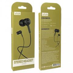 Дротові навушники з мікрофоном 3.5mm — Viva HV53 — Black