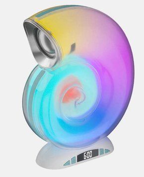 Ночник Улит Little Sea Shell L39 RGB с часами и Bluetooth колонкой