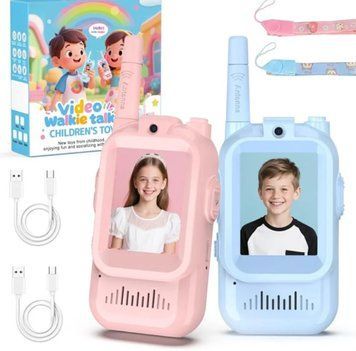 Дитячі відеорації Walkie Talkie 2 в 1 з екраном та камерою для двостороннього зв'язку