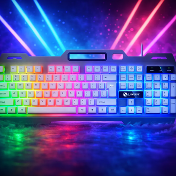Игровая клавиатура K25 для компьютера с подсветкой, ведущая USB, полноразмерная