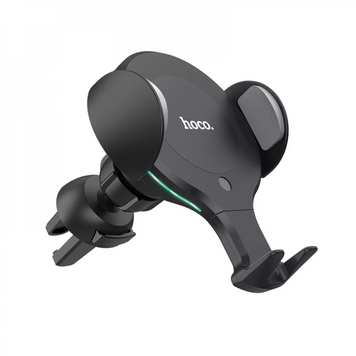 Автомобильный держатель в воздуховод &mdash; Hoco CA60 Aspiring infrared sensor wireless charging &mdash; black